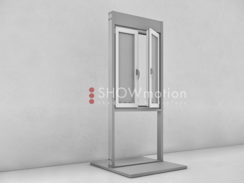 Freistehendes Ausstellungssystem für Fenster - FLEXO Stand alone | ShowMotion